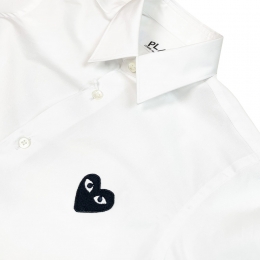 ◆당일◆25FW 블랙 하트 와펜 셔츠 화이트 AX-B004-051-2