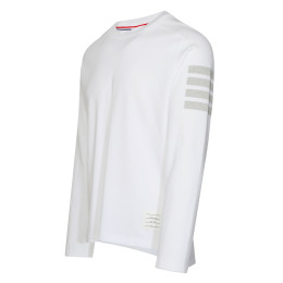 ◆당일◆25SS 사선 완장 긴팔 티셔츠 화이트 MJS245A 07323 100