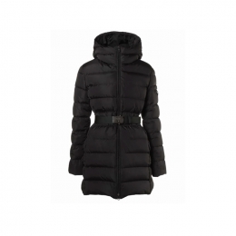 ◆당일◆25FW 삼각로고 벨티드 후드 패딩 자켓 블랙 29O364 106O F0002