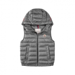 ◆키즈◆키즈 유제이 UZAY 로고 패치 후드 경량패딩 자켓 그레이 1A000 07 597YF 905