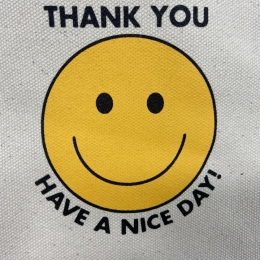 ◆당일◆22FW 더 테이크아웃 스마일 프린팅 토트&크로스백 캔버스 BG04 CANVAS