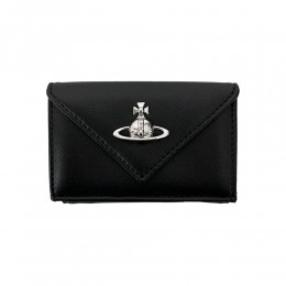 26SS ORB 로고 엔벨로프 스무스 레더 반지갑 블랙 5115002EW S0026 N401