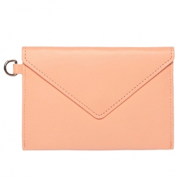 ◆당일◆25SS 은장 로고 넥 스트랩 파우치 카드지갑 피치 IU05528LC0025 P612