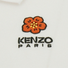 ◆당일◆24SS 보크 플라워 로고 자수 슬림핏 폴로 티셔츠 화이트 5PO536 4PU 01