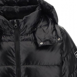 ◆당일◆25FW ULRICO 로고 패치 후드 패딩 자켓 블랙 VUDJ10435K0001 BKS