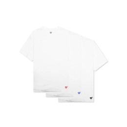 26SS 하트 로고 프린팅 3 PACK 티셔츠 화이트 HM00CS001 WHITE