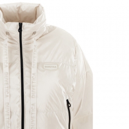 ◆당일◆25FW RAFFAELLA 로고 패치 드로스트링 패딩 자켓 크림 VDDJ25435K0001 CRS