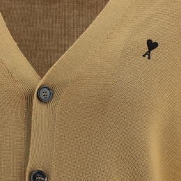 ◆당일◆25FW 스몰 하트 로고 브이넥 가디건 카멜 HKC361 001 288