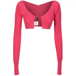 ◆당일◆24FW 골드 로고 골지 마이크로 가디건 핑크 213KN108 2190 430