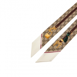 ◆당일◆26SS GG 발리제리아 프린트 실크 넥보우 멀티 784959 3G001 2773