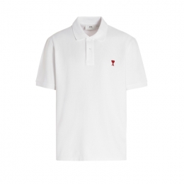 ◆당일◆26SS 하트 스몰 로고 카라 티셔츠 화이트 BFUPL001 760 100