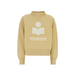 ◆당일◆26SS 모비 MOBY 벨벳 로고 맨투맨 라이트오크 SW0003FA D1M04E 10LC