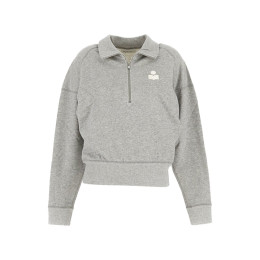 ◆당일◆26SS 로스 ROSS 하이넥 반집업 맨투맨 그레이/화이트 SW0093FA A1M07E GYWH