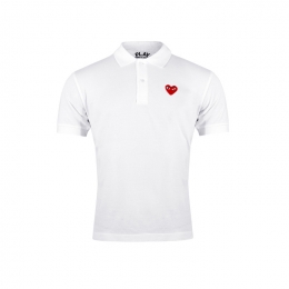 ◆당일◆26SS 레드 와펜 카라 티셔츠 화이트 AX-T006-051-5