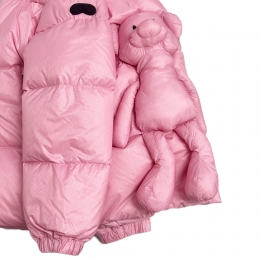 ◆키즈◆여성 테디베어 고글 후드 패딩자켓 핑크 JG 719B T KJ5 46
