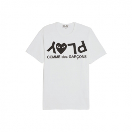 ◆당일◆26SS 플레이 로고 티셔츠 화이트 AX-T068-051-1