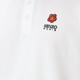 ◆당일◆23FW 보크 플라워 로고 자수 카라 티셔츠 화이트 5PO002 4PU 01