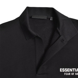 ◆당일◆24FW 에센셜 로고 카라 기모 맨투맨 블랙 192HO244390F BLACK