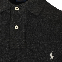 ◆당일◆26SS 포니 자수 카라 티셔츠 헤더블랙 710680784 011