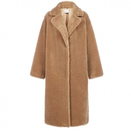 ◆당일◆22FW 마리아 MARIA 퍼 테디 롱 코트 샌드 61122 9040 10500