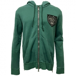 ◆14주년◆로고 패치 기모 후드집업 그린 W2HJ643 B765 140