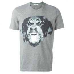 ◆11주년◆로트와일러 프린트 티셔츠 그레이 7316 651 051