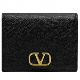 ◆당일◆25SS V 로고 시그니처 컴팩트 반지갑 블랙 6W2P0R39 SNP 0NO