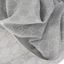 ◆당일◆25FW GG 패턴 자카드 투톤 머플러 그레이 133483 3G200 1763