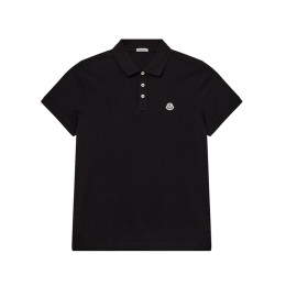 ◆당일◆25FW 로고 패치 카라 티셔츠 블랙 8A000 30 84556 999