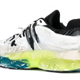 ◆11주년◆퓨전 트레이너 스니커즈 화이트/블루그린/라임 S57WS0257 P2703 H1339