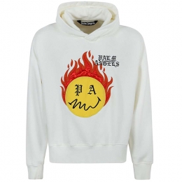 ◆12주년◆빅 버닝 헤드 로고 후드티 화이트 PMBB098R21FLE004 0418