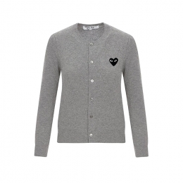 ◆당일◆26SS 블랙 하트 와펜 패치 가디건 그레이 AX-N023-051-2