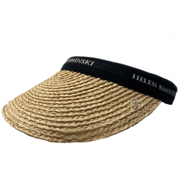 ◆당일◆24SS 마리나 라피아 바이저햇 네추럴/블랙 HAT50318 MARINA NATURAL BLACK