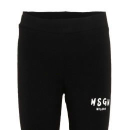 여성 로고 스트레치 져지 레깅스 팬츠 블랙 S6MSJGLG067 110