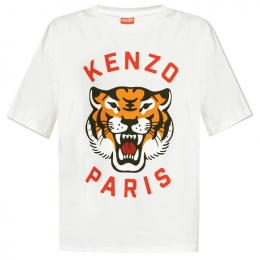 ◆당일◆24SS 럭키 타이거 로고 프린팅 티셔츠 화이트 8TS009 4SG 02