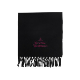 ◆당일◆25FW ORB 로고 자수 머플러 블랙 81030007 W00Q7 N401