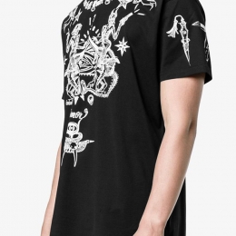 ◆11주년◆타투 프린트 콜럼비안핏 티셔츠 블랙 17S7320651 001