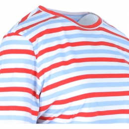 ◆당일◆23SS 모던 스트라이프 티셔츠 MS01S4 WHITE/SKY/POPPY