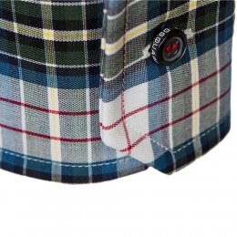 ◆14주년◆스틸탭 체크 셔츠 그린블루 S71DL0400 001