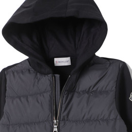 ◆키즈◆24FW 키즈 로고 패치 후드 패딩자켓 블랙 8G000 09 89AAF 999