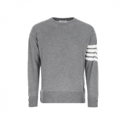 ◆당일◆26SS 사선완장 클래식 크루넥 풀오버 니트 페일그레이 MKA002A Y1014 058