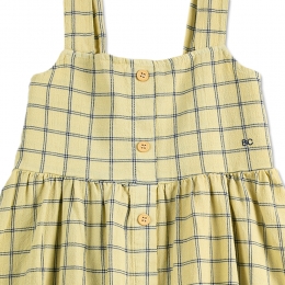 키즈 스파이시 윈도우 체크 우븐 드레스 옐로우 B126AC107 721