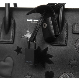 ◆12주년◆삭 드쥬르 로고 패치 토트&숄더백 블랙 413047 CW7L8 1000