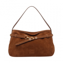 26SS 엠보 로고 어드벤처 스웨이드 숄더백 오크 5BC181 2CSS F0316