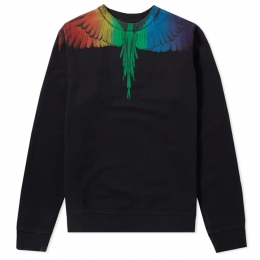 ◆12주년◆레인보우 윙 프린트 맨투맨 블랙 CMBA009S186300071088