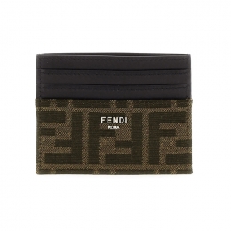 ◆당일◆26SS FF 자카드 카드지갑 브라운 7M0164 ALWK F0L3T