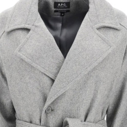 ◆당일◆23SS BAKERSTREET 울 벨티드 코트 그레이 WOAJT F01295 PLB