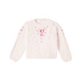 ◆키즈◆키즈 아실라 플로럴 니트 크림 25F_J0159 CREAM