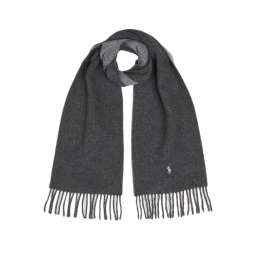 ◆당일◆25FW 포니 자수 클래식 울 머플러 차콜 449959334 003