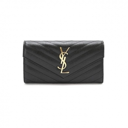 ◆당일◆26SS 모노그램 금장 마틀라세 장지갑 블랙 372264 BOW01 1000